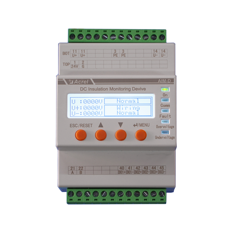 AIM-D100-TH DC DIN Rail Insulation Monitoring Device IMD Sa LCD Display