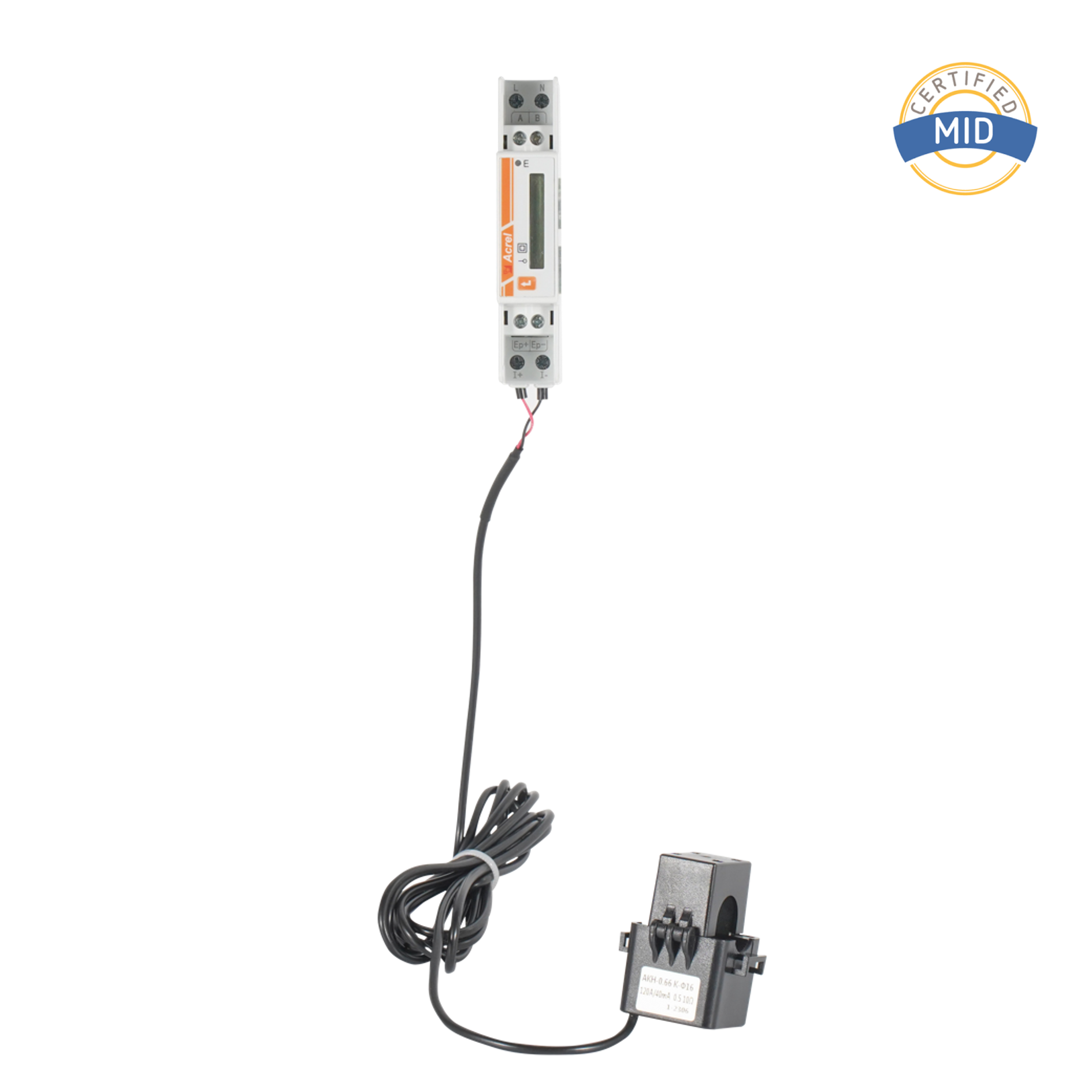 Mid Certified AC Single Phase Energy Meter na may Panlabas na CT