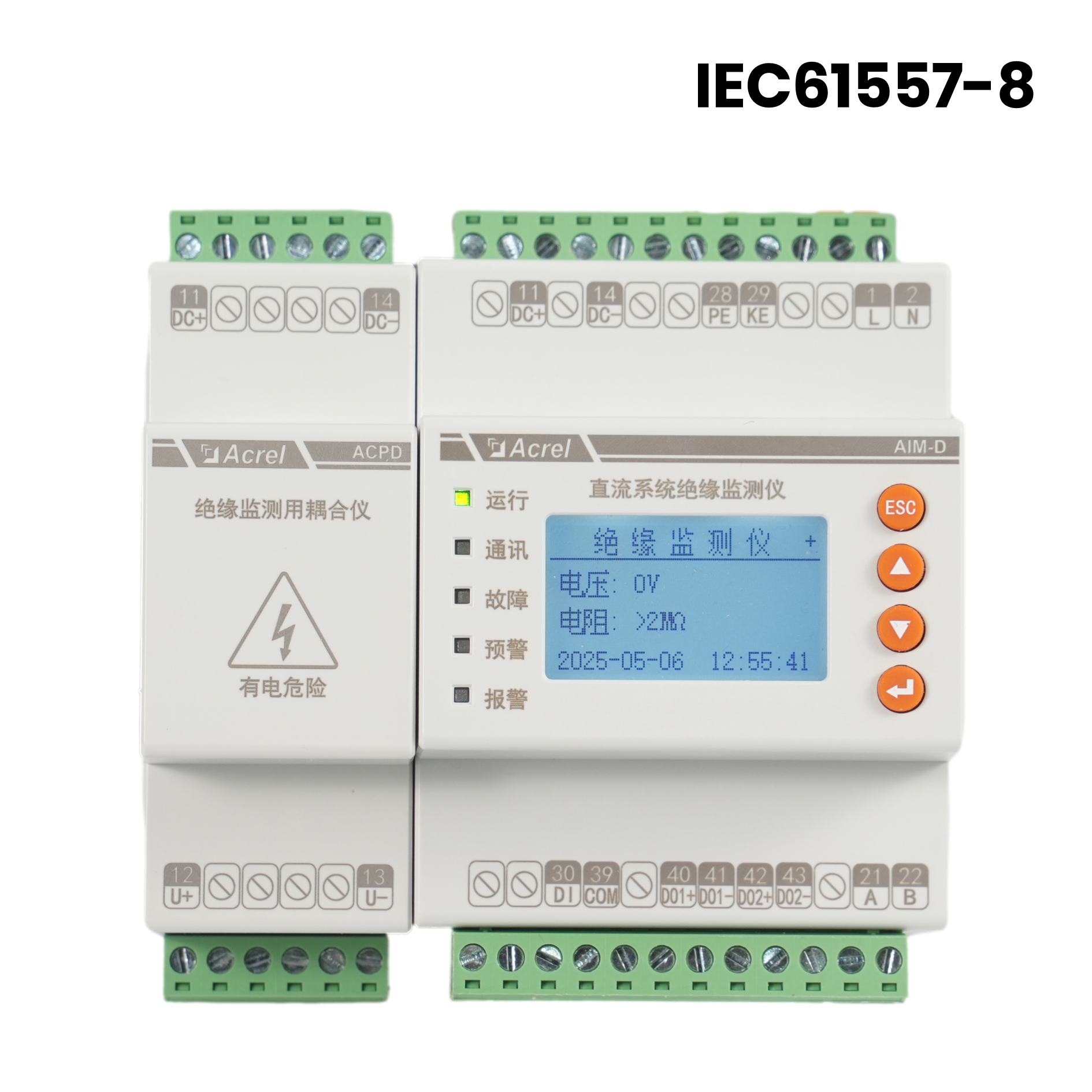 AIM-D500-CA DC DIN Rail Insulation Monitoring Device IMD na may IEC61557-8