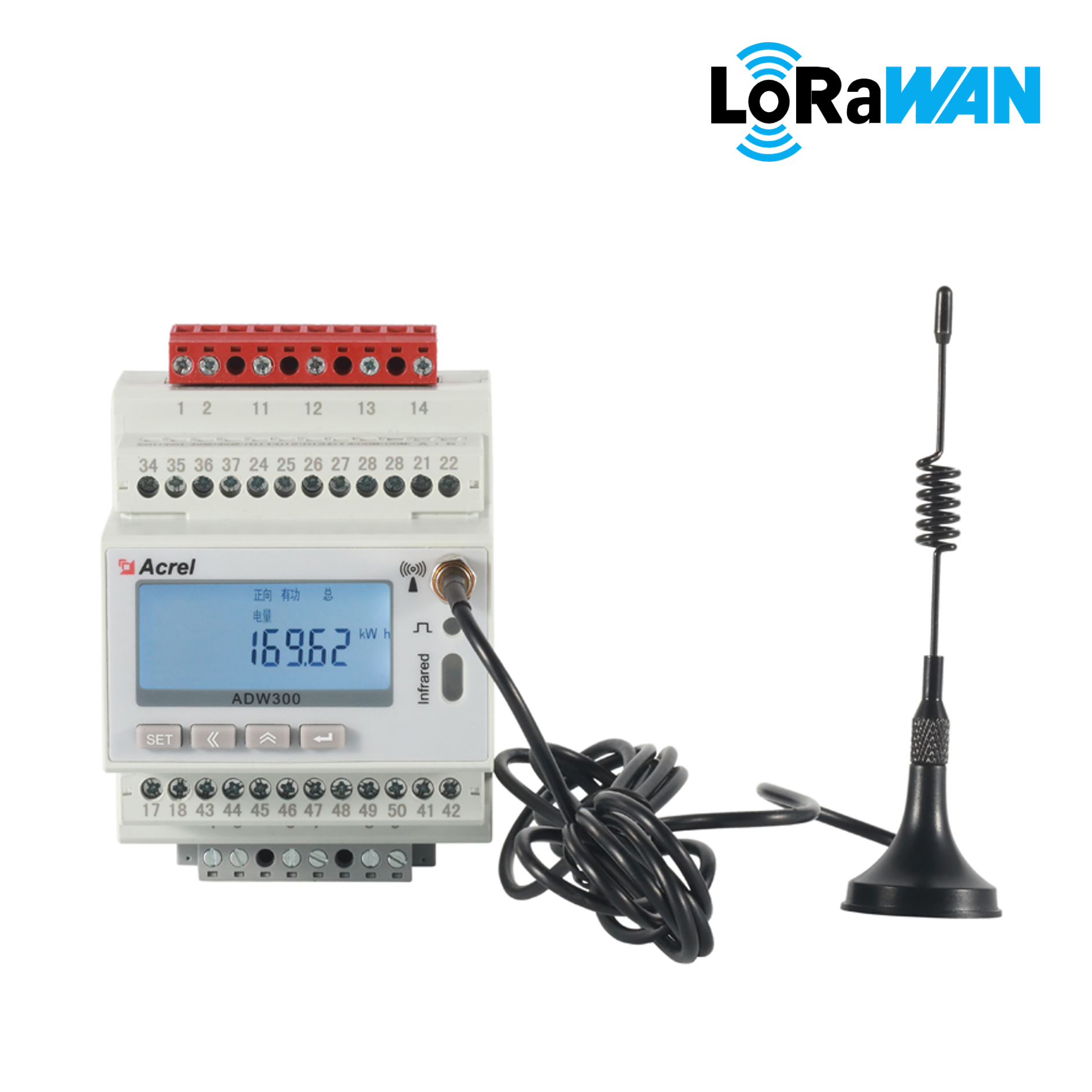 AC Tatlong Phase Wireless EU868MHz Lorawan Energy Meter