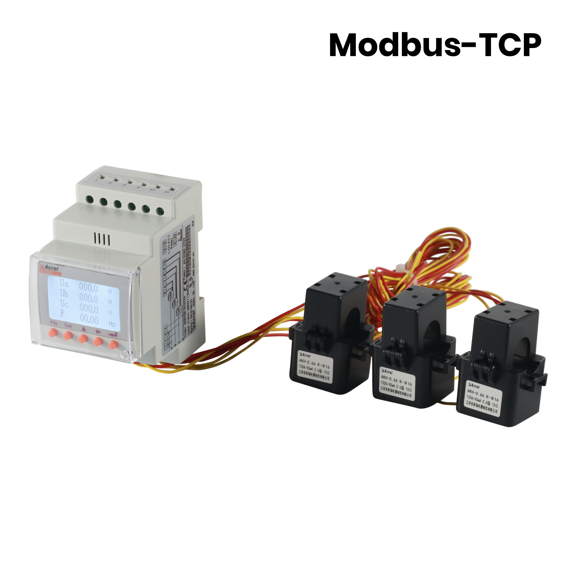 Ethernet Communication Modbus-TCP AC Tatlong Phase Energy Meter na may Panlabas na CTS